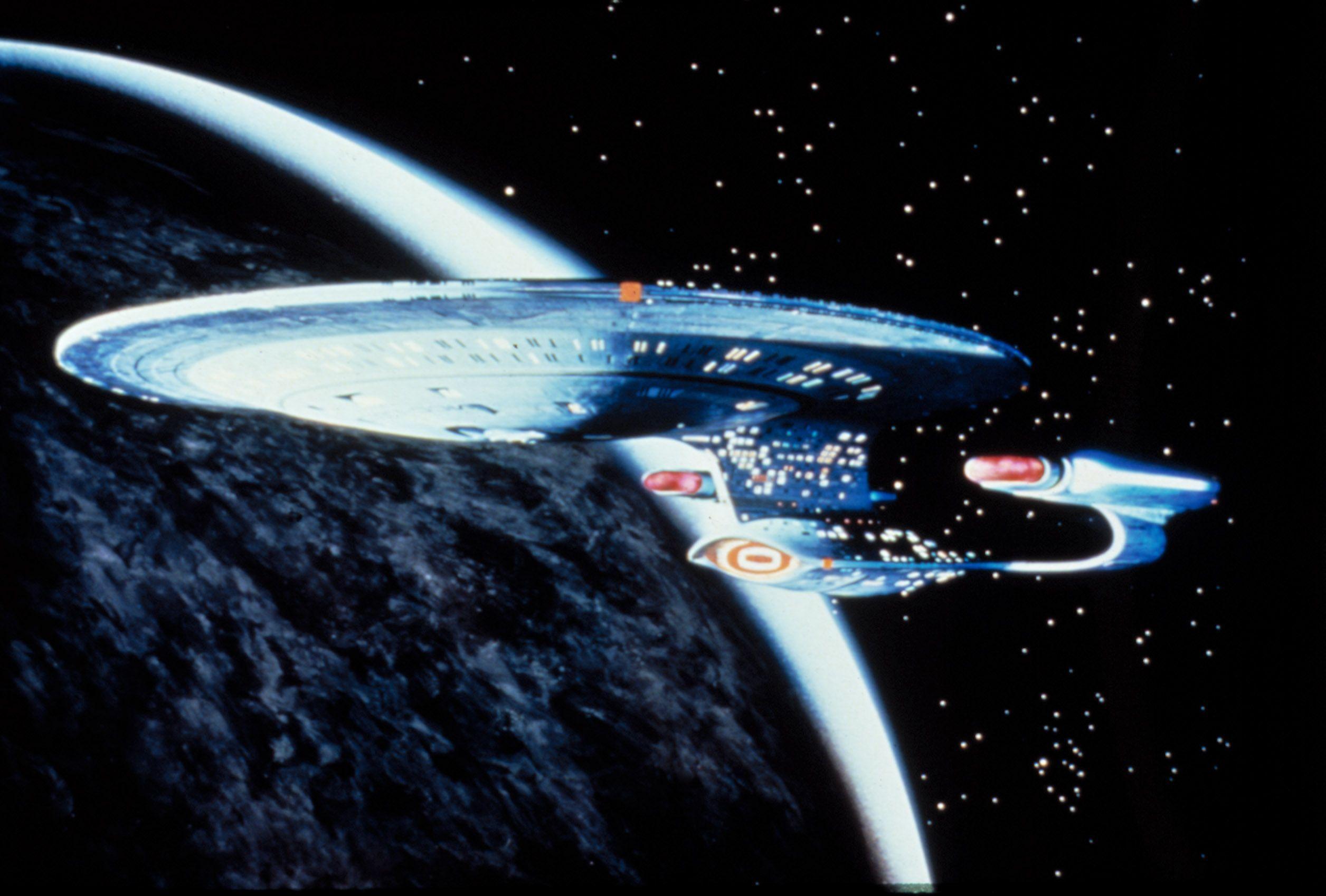 USS Enterprise D
from Star Trek TNG
taking us into the future
