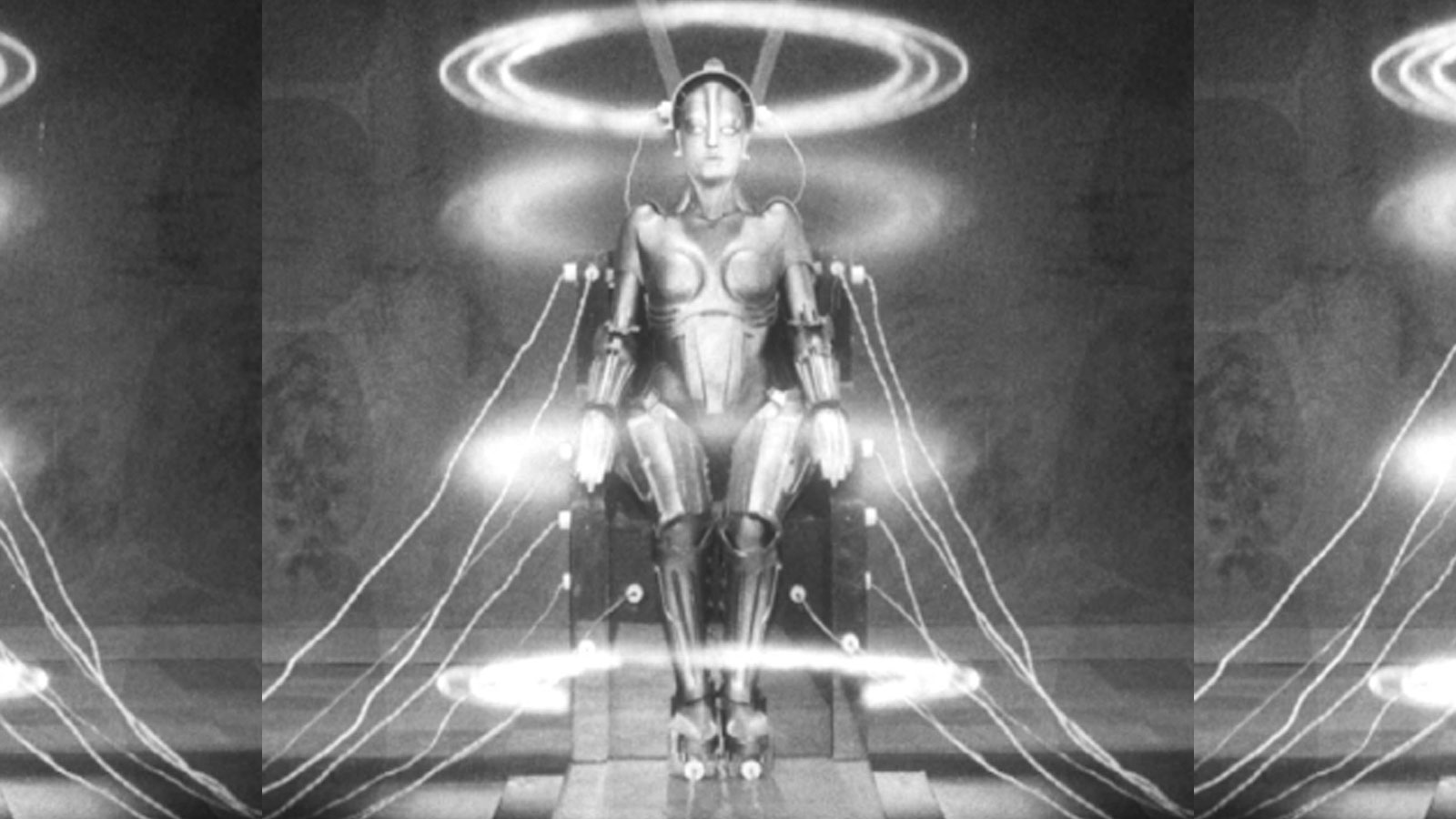 more footage from Metropolis
with Mammon the robot
in a chair
with wires feeding into her head
