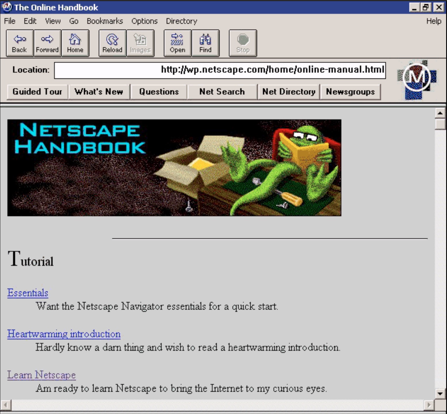 Netscape Handbook online tutorial